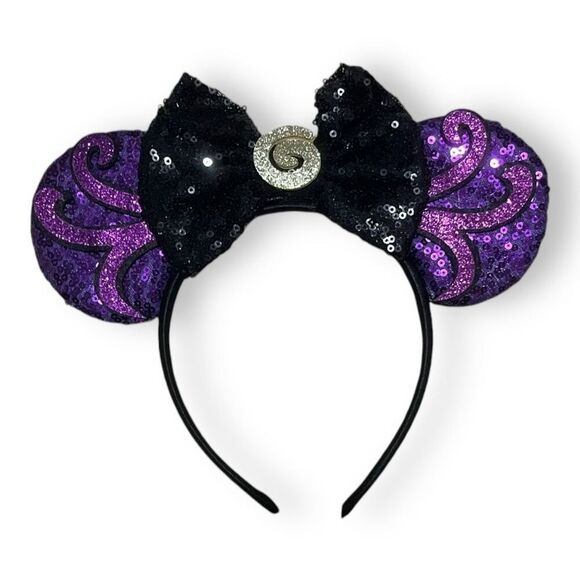 Disney Inspired Ursula from The Little Mermaid Mouse Ears Headband Purple Sequin - Picture 1 of 3